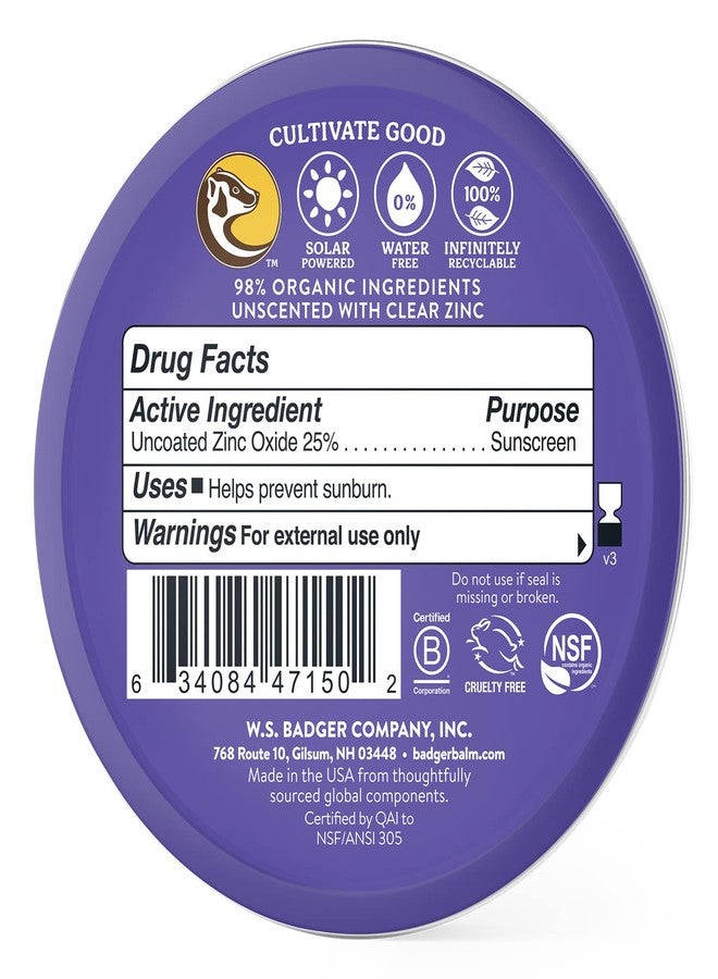 بادجير واقي شمسي قابل للتحلل الحيوي وآمن على الشعاب المرجانية من بادجر، واقي شمسي معدني بعامل حماية 50، 98% مكونات عضوية، بدون رائحة، مقاوم للماء، كريم شمسي للمغامرات والرياضات، حجم مناسب للسفر، عبوة من قطعتين (2.4 أونصة). - Image 2